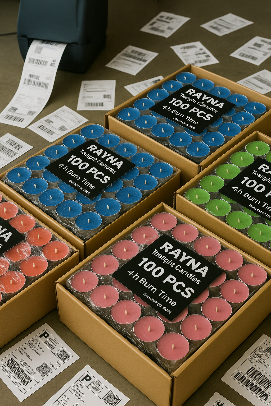 RAYNA CLASSIC INSPIRED BY IKEA TEALIGHTS 100 PCS| BUTTER WAX|BLUE