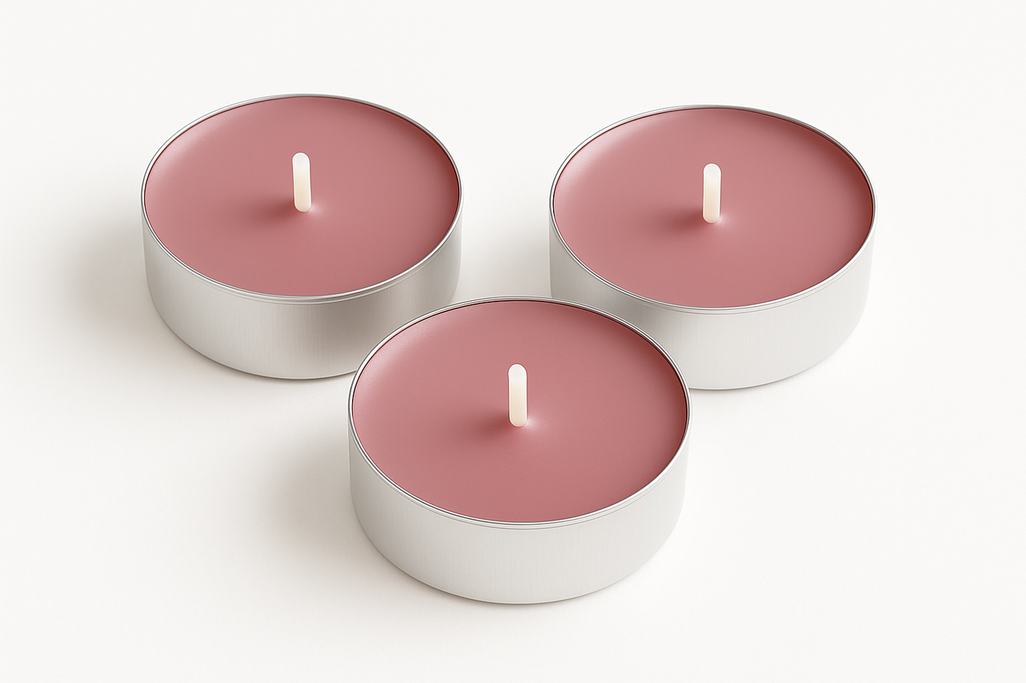 RAYNA Tealight Candles – 10 PCS | Butter Wax Infused with Arabian Botanicals (Rose Quartz)