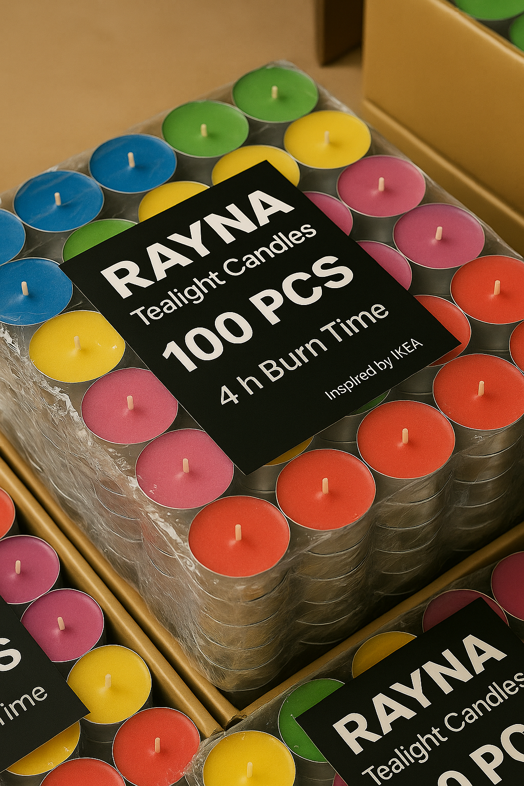 RAYNA CLASSIC INSPIRED BY IKEA TEALIGHTS 100 PCS| BUTTER WAX|BLUE