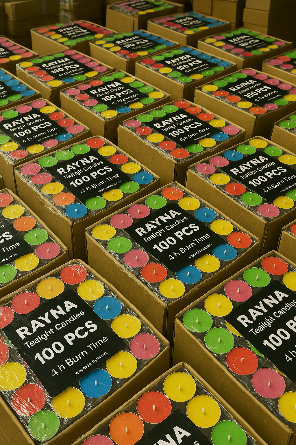RAYNA CLASSIC INSPIRED BY IKEA TEALIGHTS 100 PCS| BUTTER WAX|COLORFUL