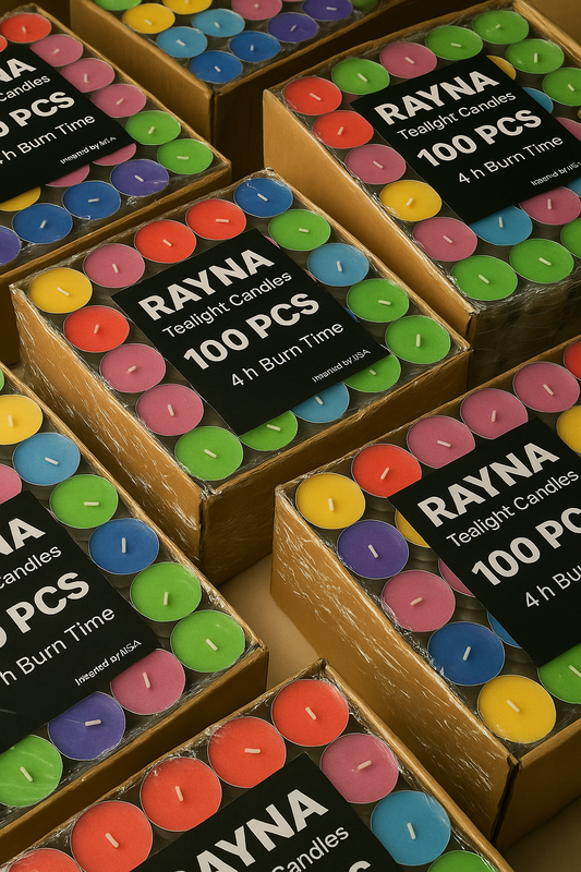 RAYNA CLASSIC INSPIRED BY IKEA TEALIGHTS 100 PCS| BUTTER WAX|COLORFUL